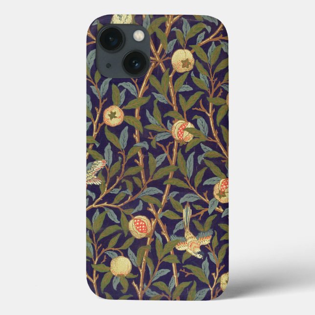 William Morris Bird E Pomegranate Vintage Art (Verso)