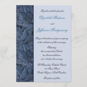 William Morris Blue Sai do Convite para Casamento