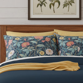 William Morris Blue Teal Arts & Crafts Floral