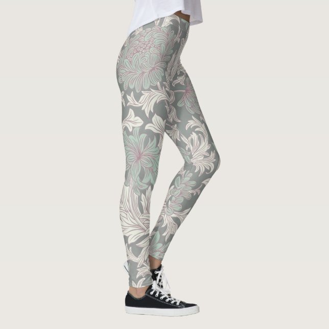 William Morris Chrysanthemum Pattern Leggings (Direita)