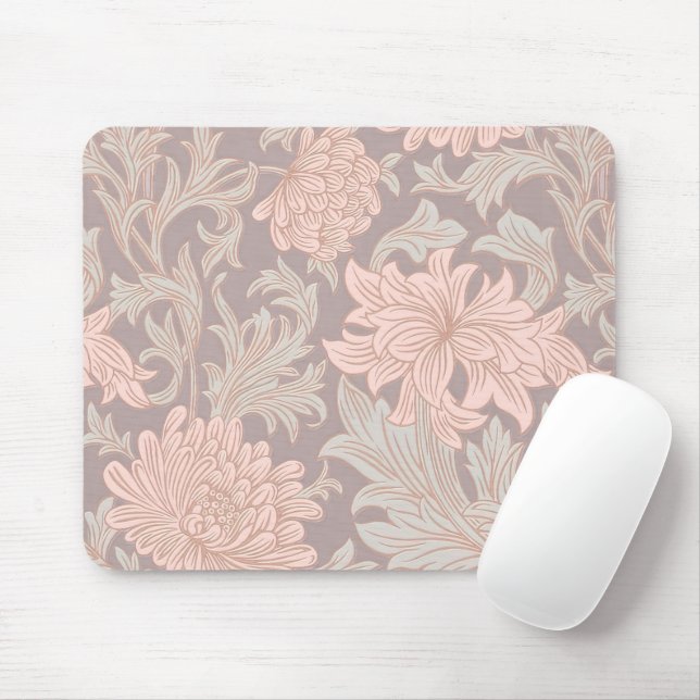 William Morris Chrysanthemum Patterum Mouse Pad (Com mouse)