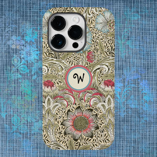 William Morris Corncockle Cream Rosa com Inicial