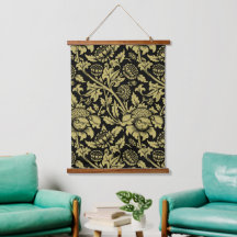 William Morris Dourado e Black Floral