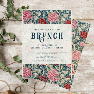William Morris elegante rustic Brunch convite
