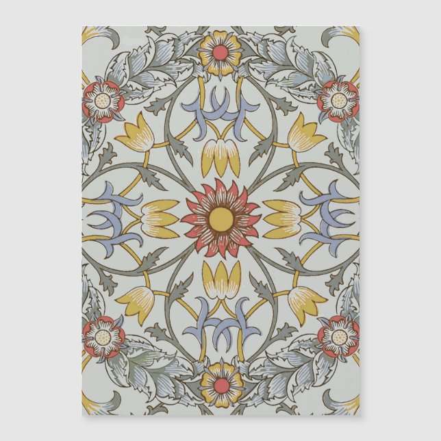 William Morris Floral Circle Flower Illustration (Frente)