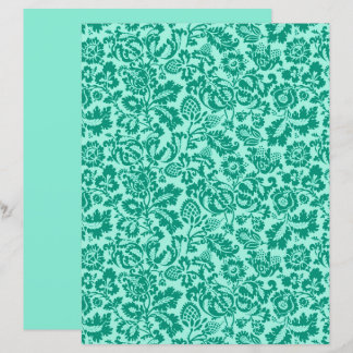 William Morris Floral Damask, Turquoise e Aqua