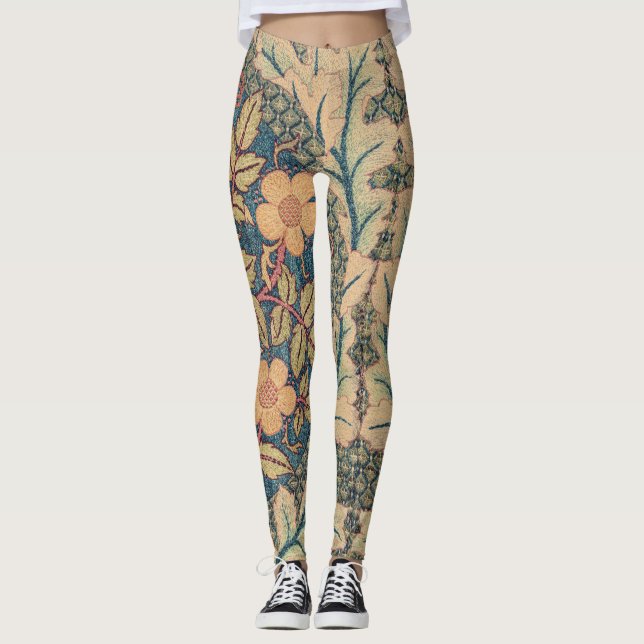 William Morris FLORAL TEXTILE DESIGN LEGGINGS (Frente)