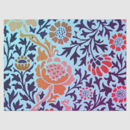 William Morris FLORES SOBRE O Papel Tecido AZUL