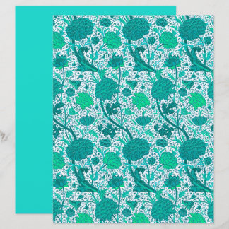 William Morris Jacobean Floral, Turquesa