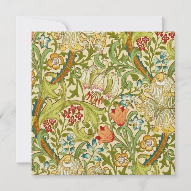 William Morris Ouro Lily Vintage Pré-Raphaelite (Frente)