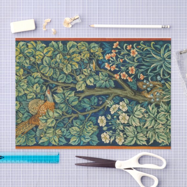 William Morris Pheasant - Papel Tecidual de Decoup (Arte )