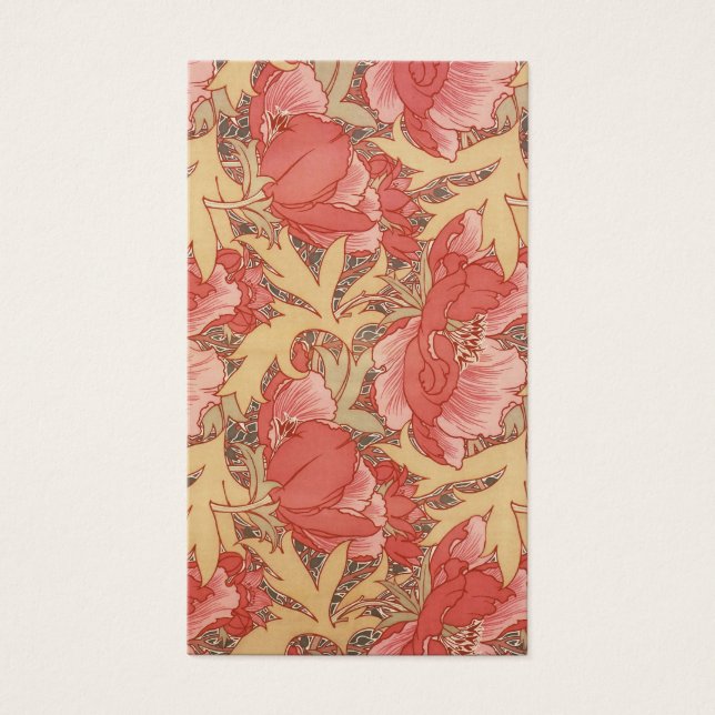 William Morris Poppies Floral Art Nouveau Pattern (Frente)