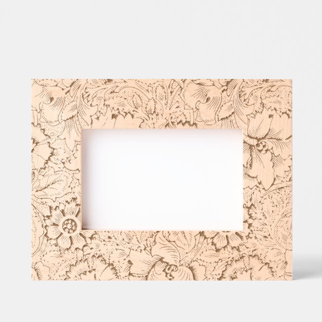 William Morris Poppy Classic Floral Green (Front)