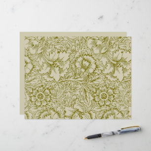 William Morris Poppy Classic Floral Green