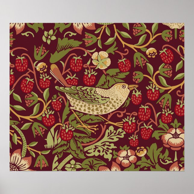William Morris Strawberry Thief Poster (Frente)