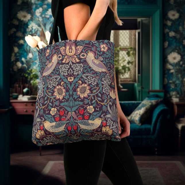 William Morris Strawberry Thief Tote Bag (Criador carregado)