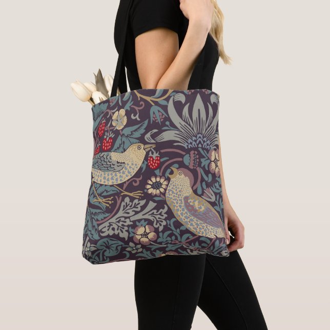 William Morris Strawberry Thief Tote Bag (Close Up)