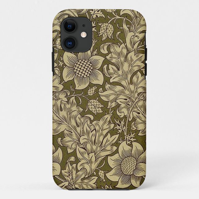 William Morris Textile Pattern Capas de iphone (Verso)