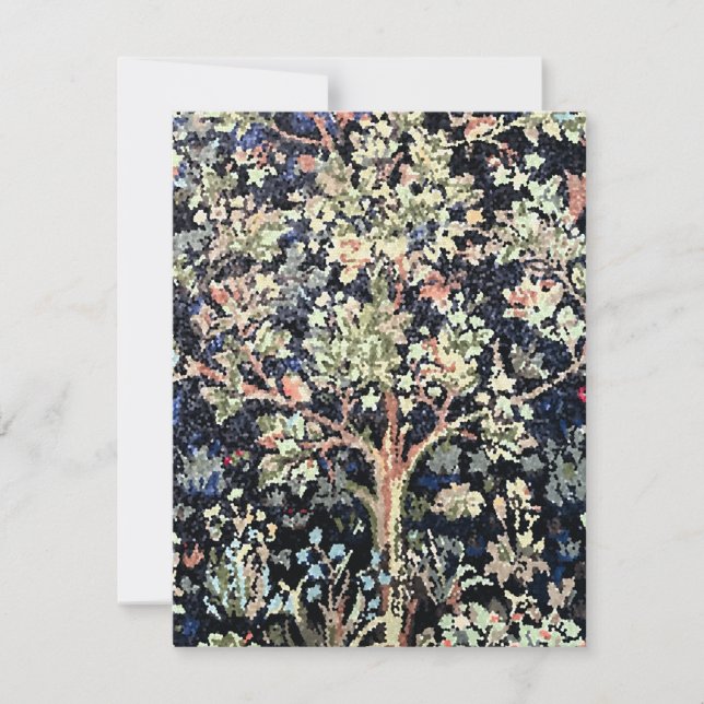William Morris Tree of Life Flat Card (Frente)