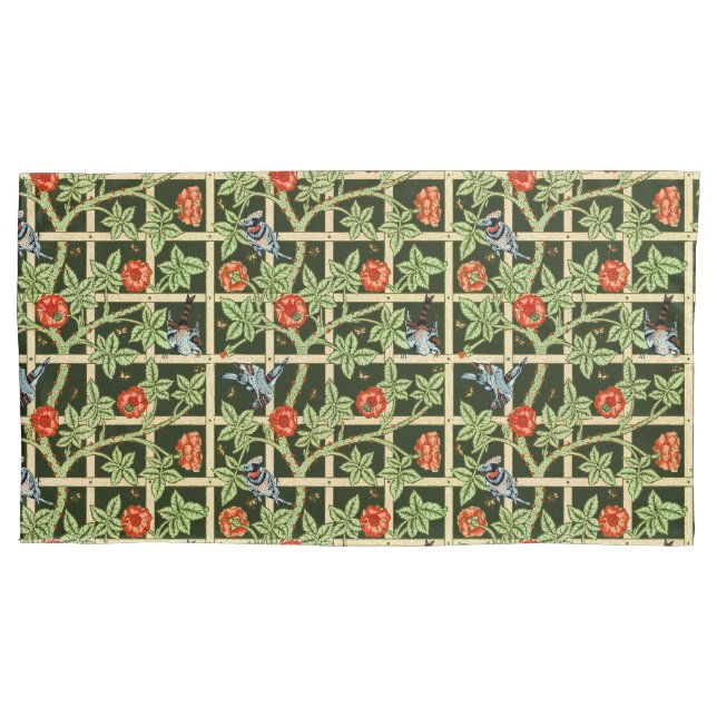 William Morris Trellis Pattern em Verde (Frente)