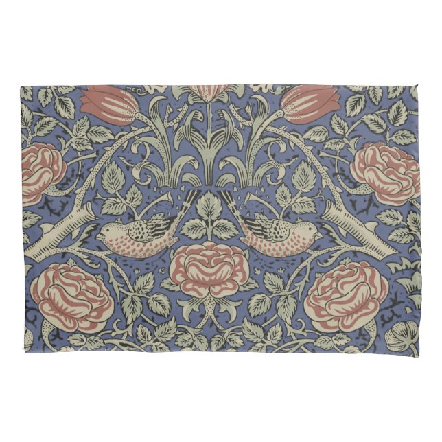 William Morris Tudor Rosa Wallpaper (Frente)