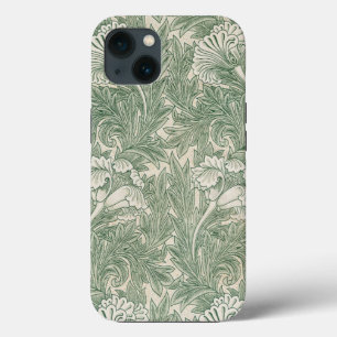 William Morris Verde Sage Padrão de Tulipa: Vintag