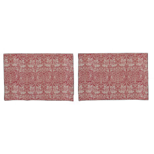 William Morris Vintage Animais Aves Coelhos Rosa