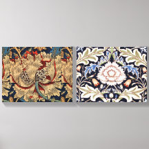 William Morris Vintage Padrão Floral Vermelho