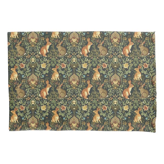 William Morris Woodland Coelhos Florais Natal (Frente)