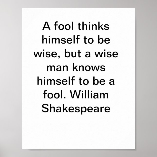 William Shakespeare cita Poster (Frente)