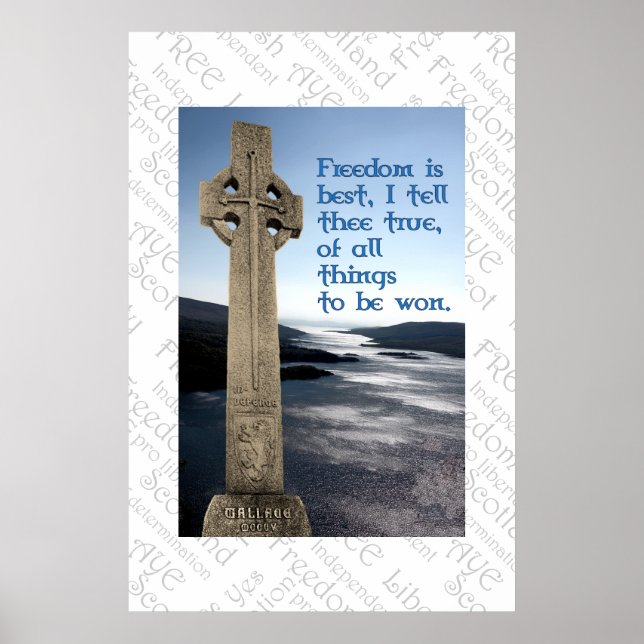 William Wallace Scottish Freedom Poster (Frente)