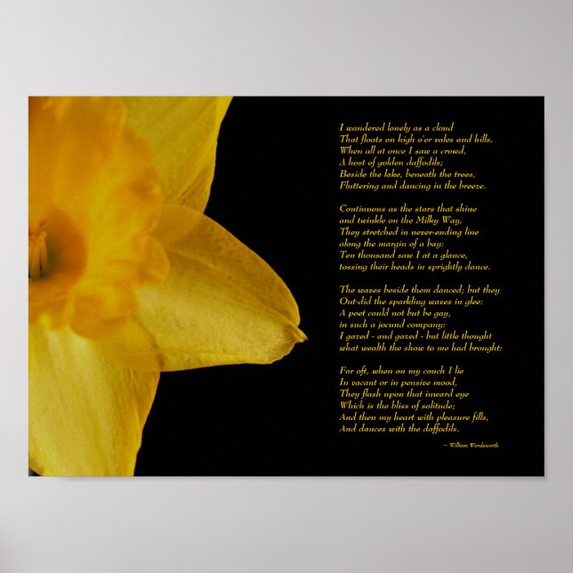 William Wordsworth Daffodils Poster (Frente)