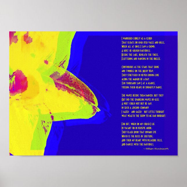 William Wordsworth Impressionista Daffodils Poster (Frente)