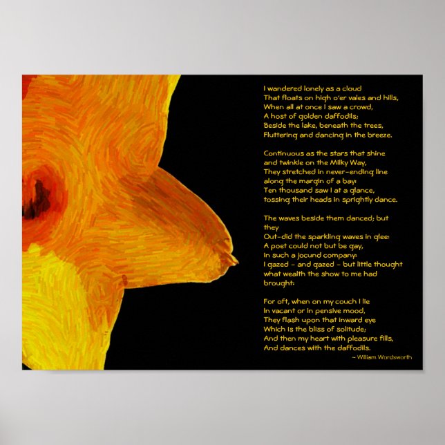 William Wordsworth Impressionista Daffodils Poster (Frente)