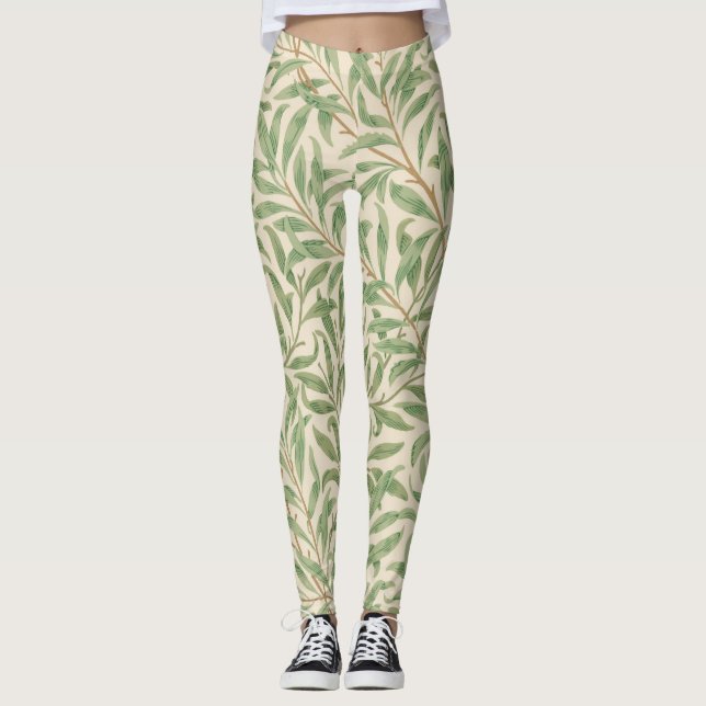 Willow Bough (por William Morris) Leggings (Frente)