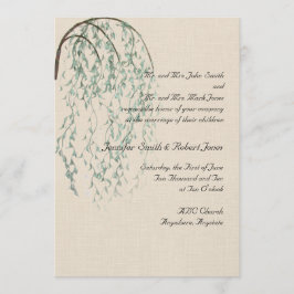 Willow Branch no Convite para Casamento Castanho e