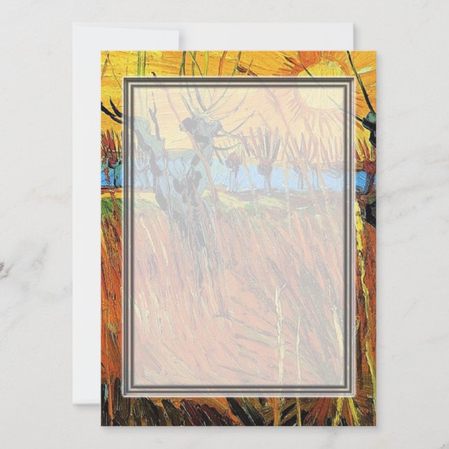 Willows no Sunset por Vincent van Gogh. (Frente)