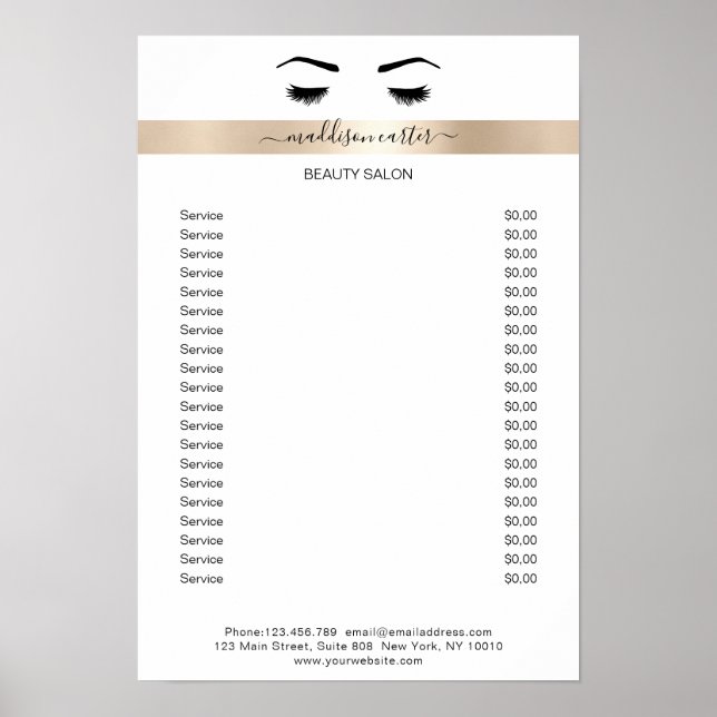 Wimpern Augenbrauen Poster (Frente)