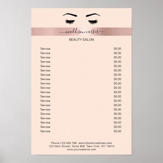 Wimpern Augenbrauen Poster (Frente)