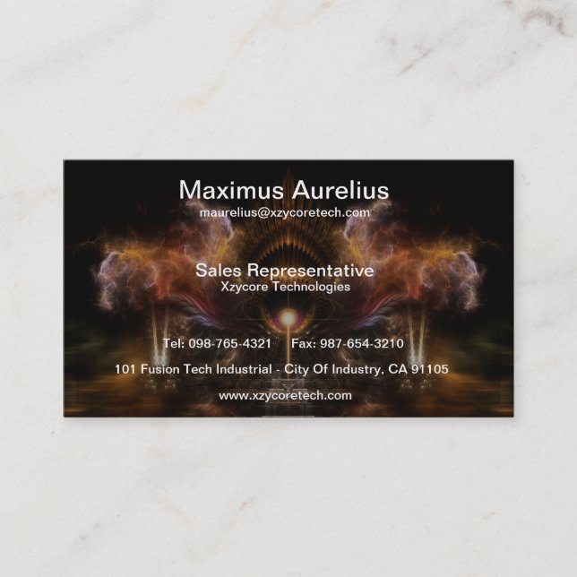 Wind Storm Fractal Art Cartão de visita (Frente)