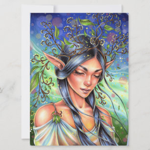 Wind Whispers Fairy Elf Fantasy Wommy Art Card