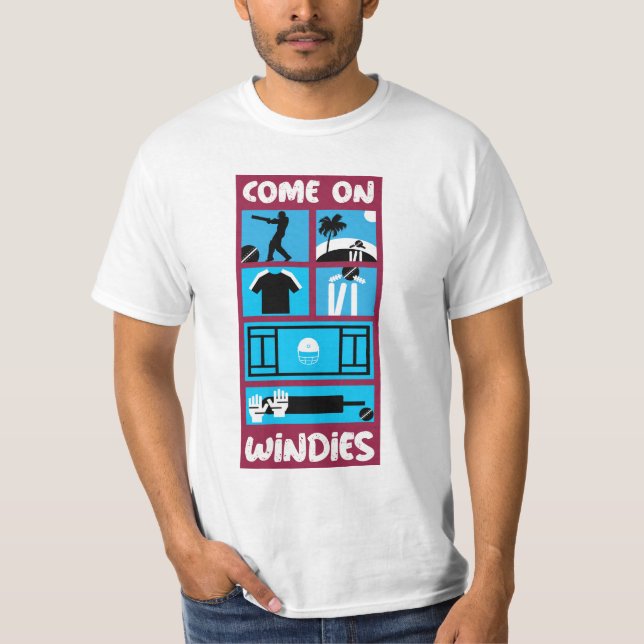 Windies Cricket West Indies Teste Cricket T-Shirt (Frente)