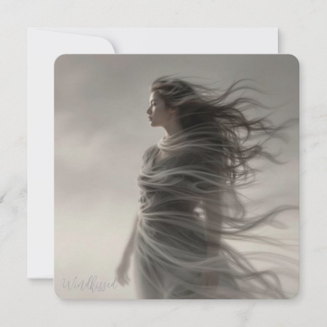 Windkissed - Arte Digital de Fantasia com IA (Frente)