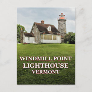 Windmill Point Lighthouse, cartão postal Vermont