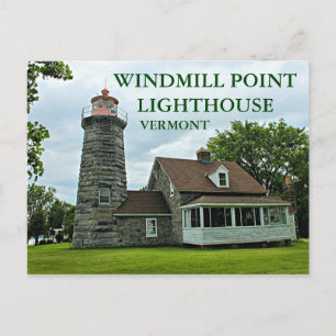 Windmill Point Lighthouse, cartão postal Vermont