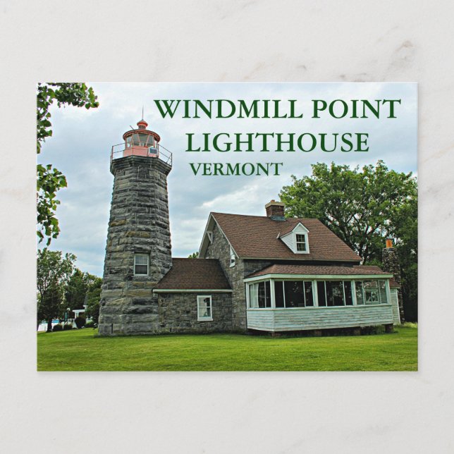 Windmill Point Lighthouse, cartão postal Vermont (Frente)
