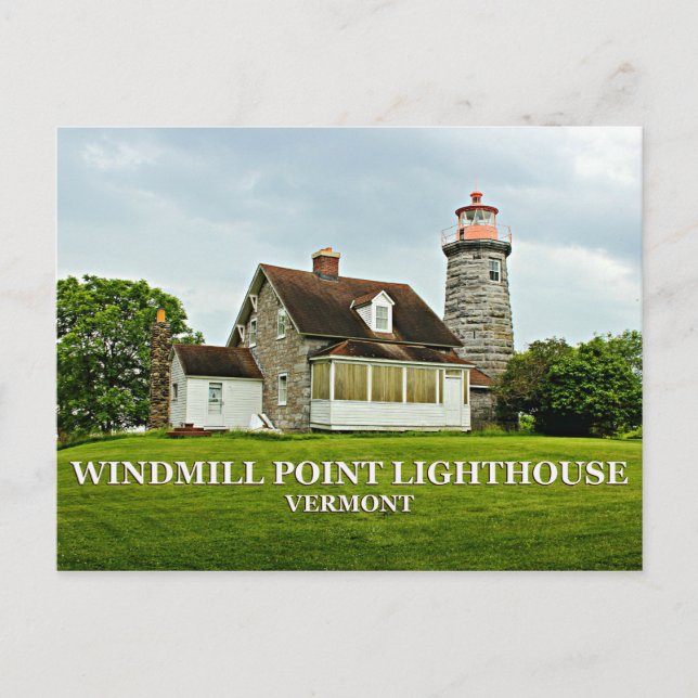 Windmill Point Lighthouse, cartão postal Vermont (Frente)