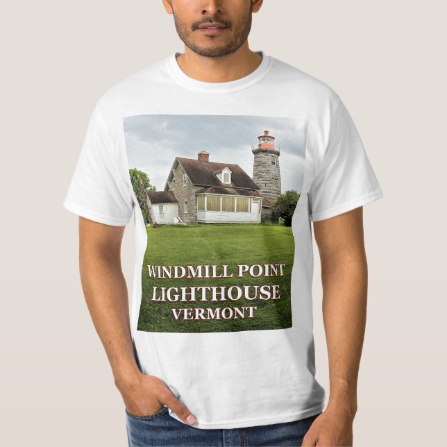 Windmill Point Lighthouse, Vermont T-Shirt (Frente)