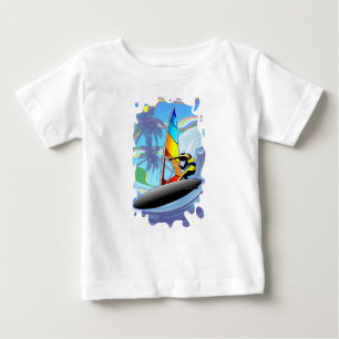 WindSurfer no Ocean Waves Baby T-Shirt