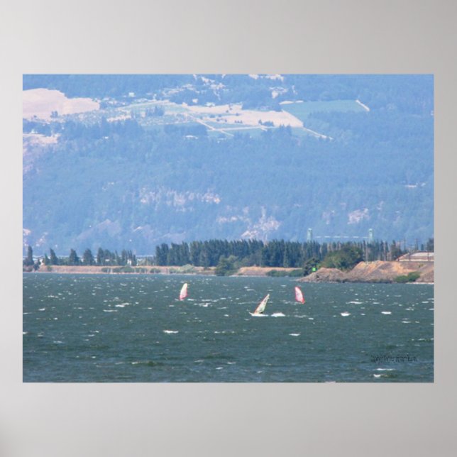 Windsurfing the Gorge Poster (Frente)